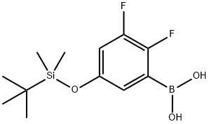 5-(T-BUTYLDIMETHYLSILYLOXY)-2,3-DIFLUOROPHENYLBORONIC ACID 结构式