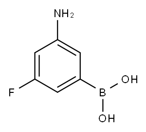 3-AMINO-5-FLUOROPHENYLBORONIC ACID 结构式
