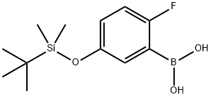 5-(T-BUTYLDIMETHYLSILYLOXY)-2-FLUOROPHENYLBORONIC ACID 结构式