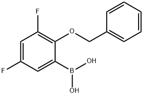 2-(BENZYLOXY)-3,5-DIFLUOROPHENYLBORONIC ACID 结构式