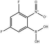 3,5-DIFLUORO-2-NITROPHENYLBORONIC ACID 结构式