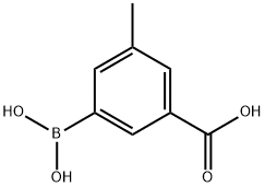 3-CARBOXY-5-METHYLPHENYLBORONIC ACID 结构式