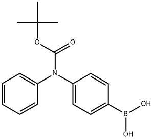 4-(T-BOC-(PHENYL)AMINO)PHENYLBORONIC ACID 结构式