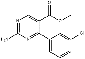 METHYL 2-AMINO-4-(3-CHLOROPHENYL)PYRIMIDINE-5-CARBOXYLATE 结构式