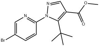 METHYL 1-(5-BROMOPYRIDIN-2-YL)-5-TERT-BUTYLPYRAZOLE-4-CARBOXYLATE 结构式