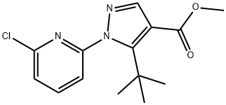 METHYL 5-TERT-BUTYL-1-(6-CHLOROPYRIDIN-2-YL)PYRAZOLE-4-CARBOXYLATE 结构式