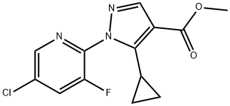 METHYL 1-(5-CHLORO-3-FLUOROPYRIDIN-2-YL)-5-CYCLOPROPYLPYRAZOLE-4-CARBOXYLATE 结构式