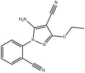 Ethyl5-amino-4-cyano-1-(2-cyanophenyl)pyrazole-3-carboxylate 结构式