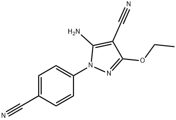 Ethyl5-amino-4-cyano-1-(4-cyanophenyl)pyrazole-3-carboxylate 结构式