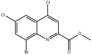 METHYL 8-BROMO-4,6-DICHLOROQUINOLINE-2-CARBOXYLATE 结构式