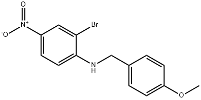 N-(4-METHOXYBENZYL) 2-BROMO-4-NITROANILINE 结构式