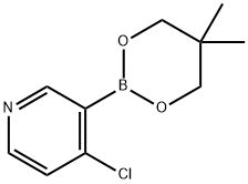 4-CHLORO-3-(5,5-DIMETHYL-1,3,2-DIOXABORINAN-2-YL)PYRIDINE, HCL 结构式