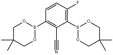 2-Cyano-4-fluoro-1,3-phenylenediboronic acid 结构式
