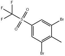 2,6-DIBROMO-4-(TRIFLUOROMETHYLSULFONYL)TOLUENE 结构式