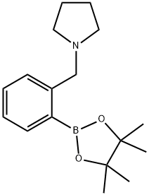 2-(PYRROLIDINOMETHYL)PHENYLBORONIC ACID, PINACOL ESTER 结构式
