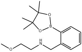 2-(2-METHOXYETHYL)AMINOMETHYLPHENYLBORONIC ACID, PINACOL ESTER 结构式