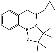 2-(N-CYCLOPROPYLAMINOMETHYL)PHENYLBORONIC ACID, PINACOL ESTER 结构式