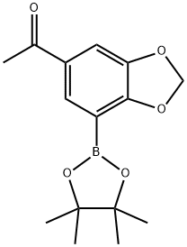 5-ACETYL-2,3-METHYLENEDIOXOPHENYLBORONIC ACID, PINACOL ESTER 结构式