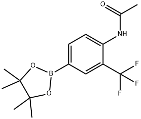4-ACETAMIDO-3-(TRIFLUOROMETHY)PHENYLBORONIC ACID, PINACOL ESTER 结构式
