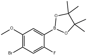 4-BROMO-2-FLUORO-5-METHOXYPHENYLBORONIC ACID, PINACOL ESTER 结构式