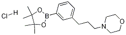 4-{3-[3-(4,4,5,5-Tetramethyl-1,3,2-dioxaborolan-2-yl)phenyl]propyl}morpholine hydrochloride 结构式