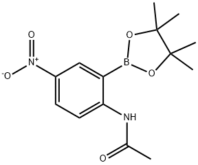 2-ACETAMIDO-5-NITROPHENYLBORONIC ACID, PINACOL ESTER 结构式
