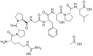 DES-ARG9-[LEU8]-缓激肽 乙酸盐 结构式