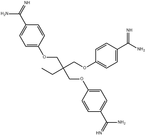1,3-bis(4-amidinophenoxy)-2-(4-amidinophenoxymethyl)ethylpropane 结构式