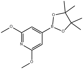 2,6-DIMETHOXYPYRIDINE-4-BORONIC ACID, PINACOL ESTER 结构式