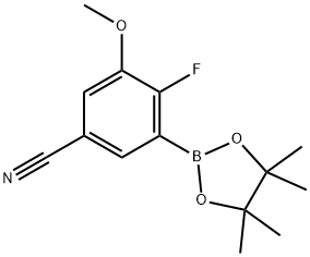 5-CYANO-2-FLUORO-3-METHOXYPHENYLBORONIC ACID, PINACOL ESTER 结构式
