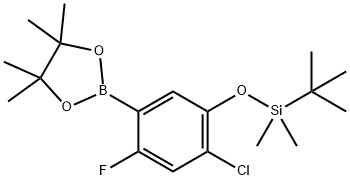 4-CHLORO-2-FLUORO-5-(TBDMSO)PHENYLBORONIC ACID, PINACOL ESTER 结构式