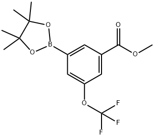 3-METHOXYCARBONYL-5-TRIFLUOROMETHOXYLPHENYLBORONIC ACID, PINACOL ESTER 结构式