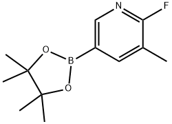 2-FLUORO-3-METHYLPYRIDINE-5-BORONIC ACID, PINACOL ESTER 结构式