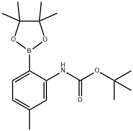 2-(BOC-AMINO)-4-METHYLPHENYLBORONIC ACID 结构式