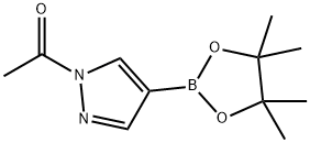 1-乙酰基-1H-吡唑-4-硼酸频那醇酯 结构式