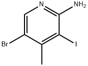 2-氨基-3-碘-4-甲基-5-溴吡啶 结构式