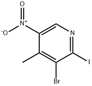 3-溴-2-碘-4-甲基-5硝基吡啶 结构式
