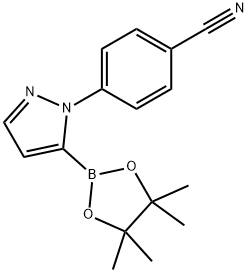 1-(对氰基苯基)吡唑-5-硼酸频哪醇酯 结构式