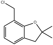 7-(氯甲基)-2,2-二甲基-2,3-二氢-1-苯并呋喃 结构式