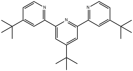 4,4′,4″-三叔丁基-2,2′:6′,2″-三联吡啶 结构式
