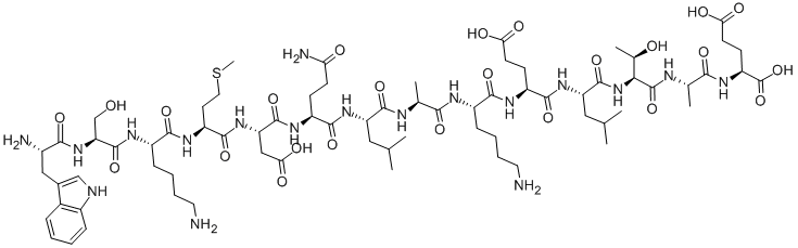 TRP-SER-LYS-MET-ASP-GLN-LEU-ALA-LYS-GLU-LEU-THR-ALA-GLU 结构式