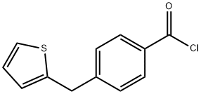 4-(噻吩-2-甲基)苯甲酰氯 结构式