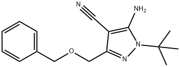 5-氨基-3-(苄氧甲基)-1-叔丁基-1H-吡唑-4-甲腈 结构式