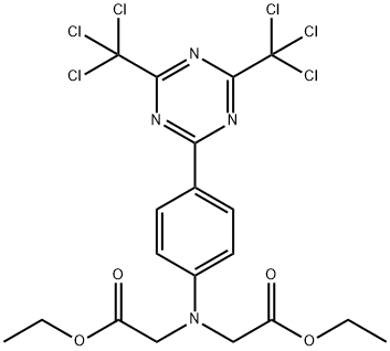 2,2'-[N-[4-[4,6-Bis(trichloromethyl)-1,3,5-triazin-2-yl]phenyl]imino]diacetic acid diethyl ester 结构式