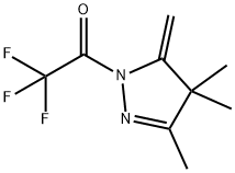 1H-Pyrazole, 4,5-dihydro-3,4,4-trimethyl-5-methylene-1-(trifluoroacetyl)- (9CI) 结构式