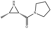 Pyrrolidine, 1-[(3-methyl-2-aziridinyl)carbonyl]-, (2S-cis)- (9CI) 结构式