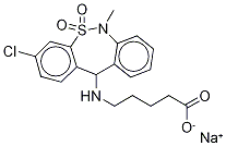 Tianeptine Metabolite MC5 Sodium Salt 结构式