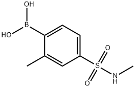 2-METHYL-4-(N-METHYLSULFAMOYL)PHENYLBORONIC ACID 结构式