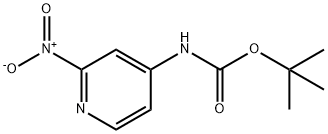(2-硝基吡啶-4-基)氨基甲酸叔丁酯 结构式