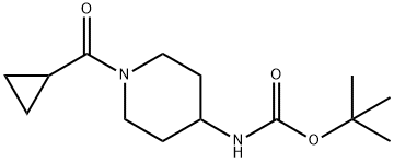 1-环丙基羰基-(4-BOC氨基)哌啶 结构式